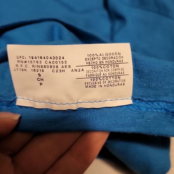 Champion Men's Size Small Blue Logo Short Sleeve T-shirt - Picture 6 of 6